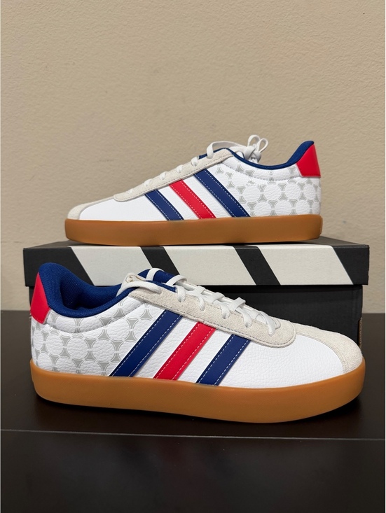 adidas Shoes - Size 6.5Y/7.5 Women - Adidas VL Court 3.0 GS “White Pure Ruby Mystery Ink”